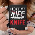 メンズ Knife Collector I Love My Wife ナイフ コーヒーマグ 面白い贈り物