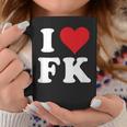 I Love Fk Initials I Heart FK First Last Name F K コーヒーマグ 面白い贈り物