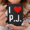 I Love Pj PJ ハート アンティーク調 長袖tシャツ コーヒーマグ 面白い贈り物