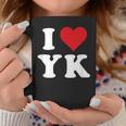 I Love Yk Initials I Heart YK First Last Name Y K コーヒーマグ 面白い贈り物