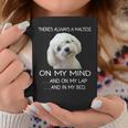 Maltese Puppy Is On My Mind 面白い犬のオーナーデザイン コーヒーマグ 面白い贈り物