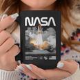 Nasa スペースシャトル打ち上げカラーの黒と白のワームロゴ コーヒーマグ 面白い贈り物