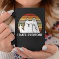 Odio A Todos Los Gatos Taza de café Regalos divertidos