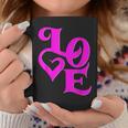 Pink Love ピンクカラーグラフィック コーヒーマグ 面白い贈り物