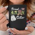 Proud Army Sister Military Sister With Dog Tag Us Flag Coffee Mug Unique Gifts