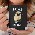 Pugs Not Drugs 犬好きのtシャツペットへの面白いプレゼント コーヒーマグ 面白い贈り物