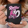 Rollin' Into 10 Patines De Patinaje Para Cumpleaños De Niña Taza de café Regalos divertidos