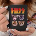Hiss Cat Cat Lover Kittens Rock Music Cat Hiss コーヒーマグ 面白い贈り物