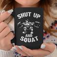 Shut Up Andquat スローガン ボディビルダー ベンチプレス コーヒーマグ 面白い贈り物