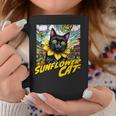 Sunflower Cat 黒猫 ひまわり 向日葵 アメコミ ネタアイテム コーヒーマグ 面白い贈り物
