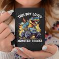 This Boy Loves Monster Trucks 恐竜モンスタートラック コーヒーマグ 面白い贈り物