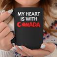 「My Heart Is With Canada」 – カナダ人と強く立つ コーヒーマグ 面白い贈り物