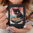 かわいい 黒猫 ラブ ラーメン カワイイ ねこ アニメ 日本語 コーヒーマグ 面白い贈り物