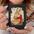 かわいいウサギが麺をすする コーヒーマグ 面白い贈り物