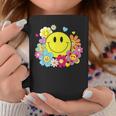 かわいいスマイルフェイス 花 ハッピーフェイス 花 ハート キッズ ガールズ コーヒーマグ 面白い贈り物
