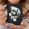 かわいいペキニーズのぞき見犬のグラフィック デザイン コーヒーマグ 面白い贈り物