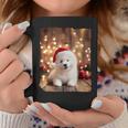 かわいい子犬の動物のクリスマス–サモエド犬のグラフィック コーヒーマグ 面白い贈り物