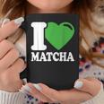 アイラブ抹茶キュートファニー抹茶ハート付き抹茶 コーヒーマグ 面白い贈り物