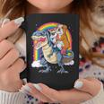 イングリッシュブルドッグ ユニコーン ライディング ダイナソー Tレックス ギフト メンズ レディース コーヒーマグ 面白い贈り物