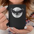 カラス アニマルプリント 動物好き カラス デザイン 動物 月 コーヒーマグ 面白い贈り物