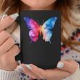 カラフルなシルエット抽象的な水彩蝶 コーヒーマグ 面白い贈り物