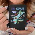 グアム、主要都市、旗、アメリカの観光名所地図 コーヒーマグ 面白い贈り物