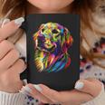 ゴールデン・レトリーバー 犬 カラフル ポップアート 犬好き コーヒーマグ 面白い贈り物