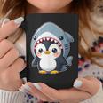 サメのコスチュームを着た面白いペンギン コーヒーマグ 面白い贈り物