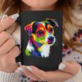 ジャック・ラッセル・テリア ブライトカラー ポップアート 愛犬家 コーヒーマグ 面白い贈り物