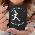 スカッシュプレーヤー I Just Really Lovequash コーヒーマグ 面白い贈り物