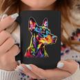 ドーベルマン ドッグ カラフル ポップアート 犬 誇り ドーベルマン コーヒーマグ 面白い贈り物