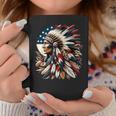 ネイティブアメリカン インディアン チーフ アメリカ国旗 先住民 コーヒーマグ 面白い贈り物