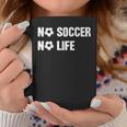 ノーサッカーノーライフ サッカー好き アウトドア好き フットサル好き クール サッカーサークル フットサル サッカー コーヒーマグ 面白い贈り物