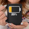バッテリー25 残り25 バッテリーtシャツバッテリー低 コーヒーマグ 面白い贈り物