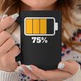 バッテリー75残り75バッテリーフルtシャツバッテリー低 コーヒーマグ 面白い贈り物