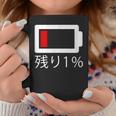 バッテリー残量1 バッテリー切れtシャツ バッテリー残量が少ない コーヒーマグ 面白い贈り物