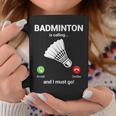 バドミントン呼び出しバドミントン愛好家面白いバドミントン選手 コーヒーマグ 面白い贈り物