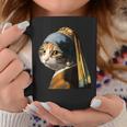 パールイヤリング付き猫 フェルメール コーヒーマグ 面白い贈り物
