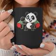 ピンポン卓球をするかわいいパンダ コーヒーマグ 面白い贈り物