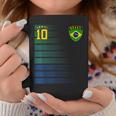 ブラジル サッカーファン ジャージ ブラジル国旗 フットボール愛好家 コーヒーマグ 面白い贈り物