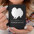 ポメラニアン 犬 ホワイト シルエット コーヒーマグ 面白い贈り物
