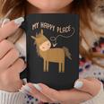 マイハッピープレイス I 馬好き I 乗馬 I 馬術用の馬 コーヒーマグ 面白い贈り物