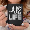 マラソンランナー Run For Your Life ランニング コーヒーマグ 面白い贈り物