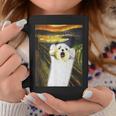 マルチーズ 面白いtシャツ 犬 ムンクの叫び かわいい メンズ 子供 おもしろ 服 グッズ ネタ わんこ コーヒーマグ 面白い贈り物
