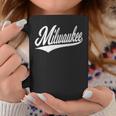 ミルウォーキー ウィスコンシン バーシティ スクリプト ヴィンテージ スポーツスタイル コーヒーマグ 面白い贈り物