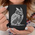 ラインアート 鳥・鳥類学者 オオツノフクロウ コーヒーマグ 面白い贈り物