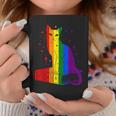 レインボー猫と本と星 Lgbt プライド コーヒーマグ 面白い贈り物