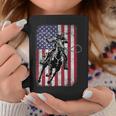 ロデオ 馬 アメリカ国旗 アメリカ カントリー カウボーイ ウェスタン コーヒーマグ 面白い贈り物