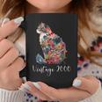 ヴィンテージ 2000 花柄 花 猫好き 24時間 誕生日 コーヒーマグ 面白い贈り物