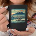 ヴィンテージ 日本の富士山 山に昇る太陽 コーヒーマグ 面白い贈り物